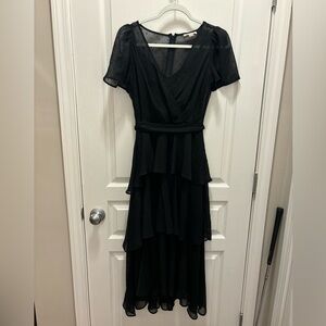 Calvin Klein Black Ruffle Dress
